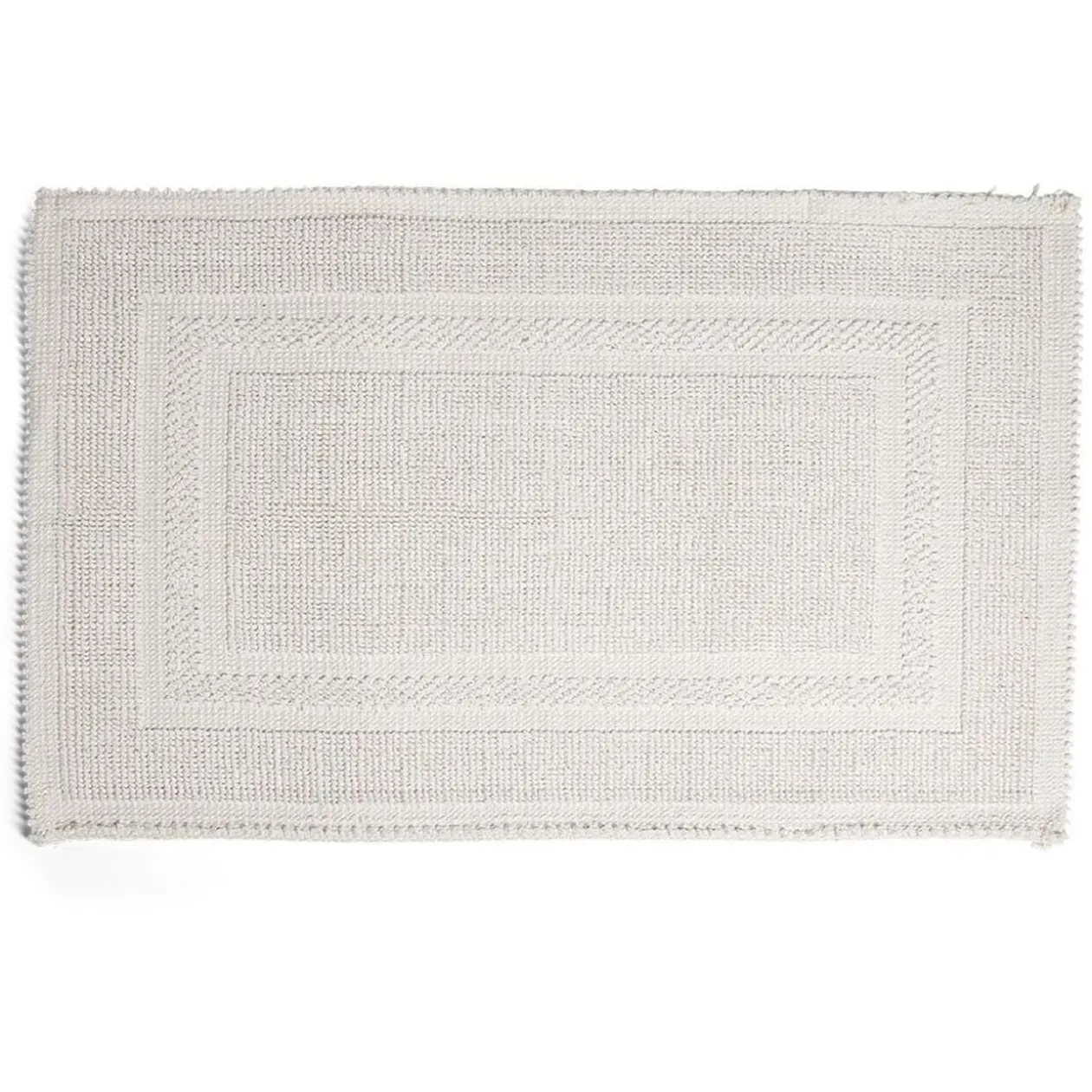 Tapis de bain 100% coton blanc uni 70x50cm