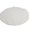Tapis de bain motif feuilles rond Ø70cm coton beige < Gifi