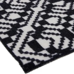 Tapis de cuisine antidéapant absorbant imprimé tomette bleu 50x80cm