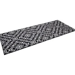 Tapis de cuisine antidérapant absorbant imprimé tomette bleu 50x120cm