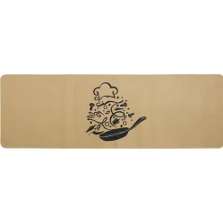 Tapis de cuisine effet lin motif cuisine 120x50 cm < Gifi Best
