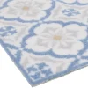 Tapis de cuisine imprimé carreau de ciment bleu et blanc 120x50cm < Gifi Discount