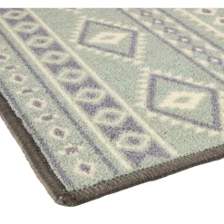 Tapis de cuisine latex imprimé vert 80x50 cm