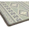 Tapis de cuisine latex imprimé vert 120x50 cm