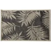 Tapis de jardin Louxor motif feuilles de palmier noir gris 120x180cm < Gifi Clearance