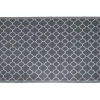 Tapis de jardin rectangulaire treillis marocain India gris et blanc 120x180cm