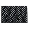 Tapis d'entrée bouclette noir et blanc 50x80cm < Gifi New