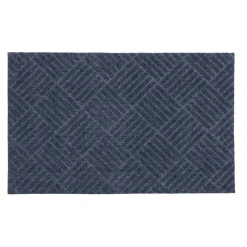 Tapis d'entrée motifs losanges striés gris foncé 50x80cm < Gifi Hot