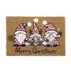 Tapis d'entrée Noël rectangulaire coco motifs nains de jardin 40x60cm < Gifi Discount