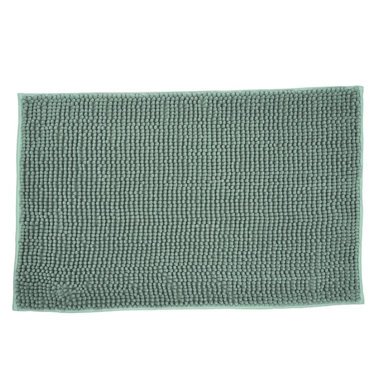 Tapis de salle de bain chenille vert 80x50 cm