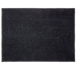 Tapis de salle de bain chenille noir 45x65cm