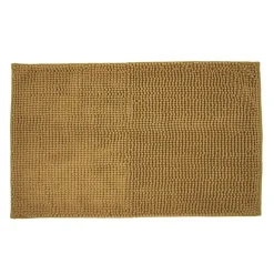 Tapis de salle de bain chenille marron 80x50 cm < Gifi Hot