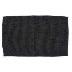 Tapis de salle de bain chenille gris 80x50 cm