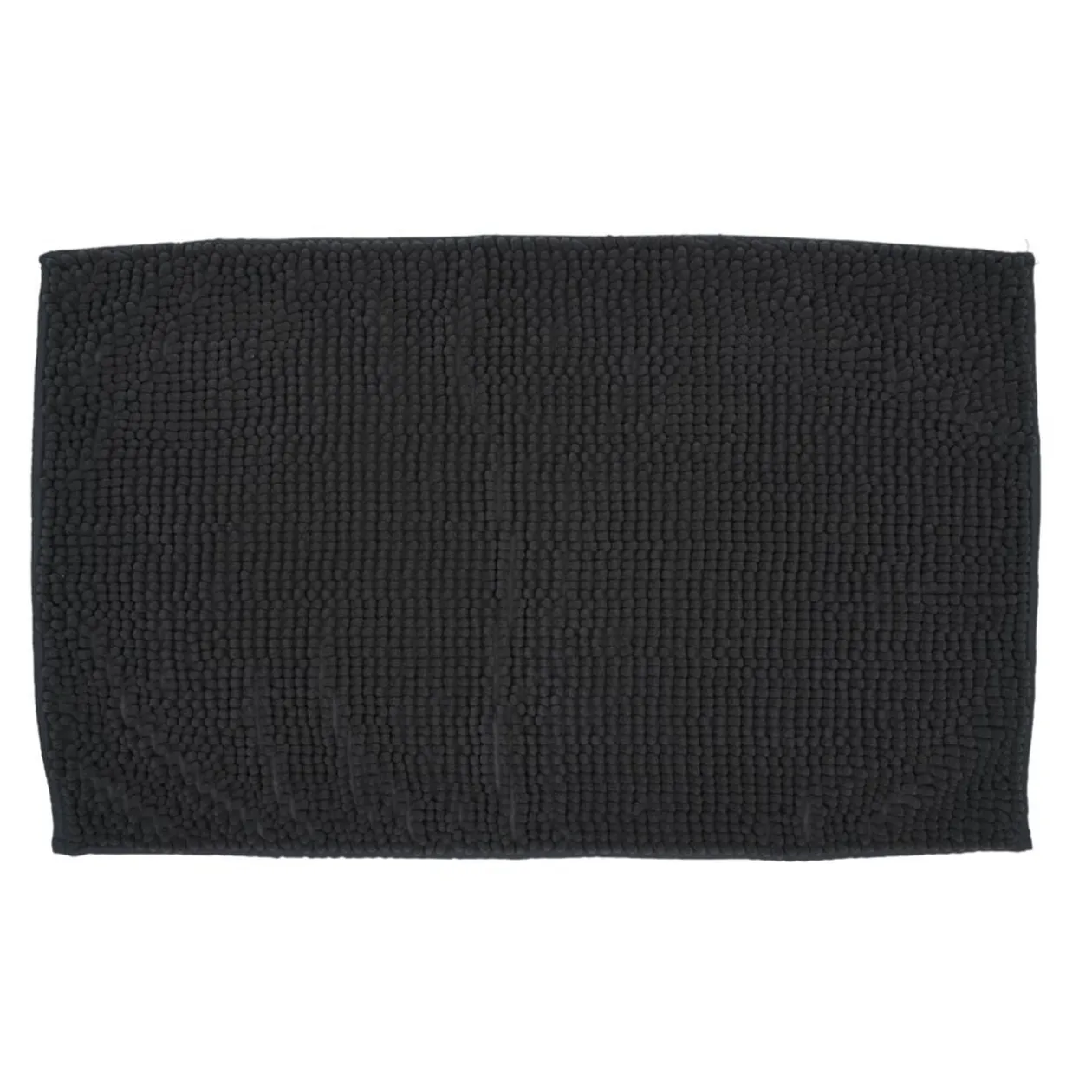 Tapis de salle de bain chenille gris 80x50 cm
