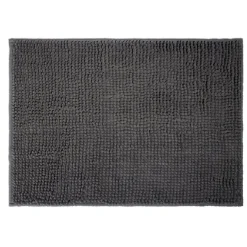 Tapis de salle de bain chenille gris 65x45 cm < Gifi New