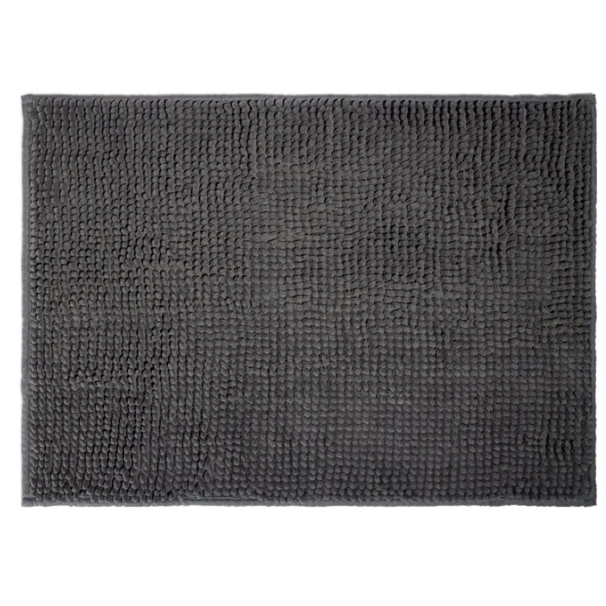 Tapis de salle de bain chenille gris 65x45 cm < Gifi New