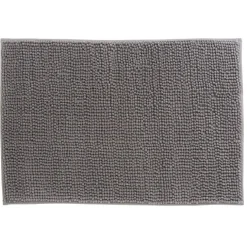 Tapis de salle de bain chenille gris 65x45 cm < Gifi New