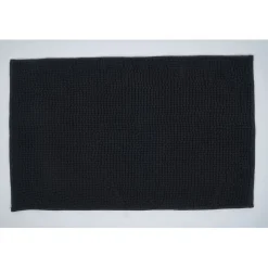Tapis de salle de bain chenille noir 80x50cm < Gifi Clearance