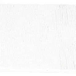 Tapis de salle de bain chenille blanc 45x65cm