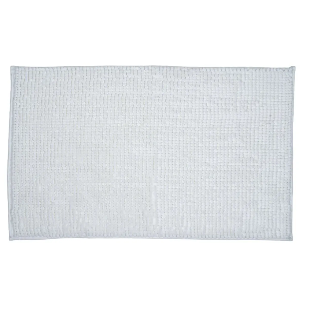 Tapis de salle de bain chenille blanc 80x50cm < Gifi New