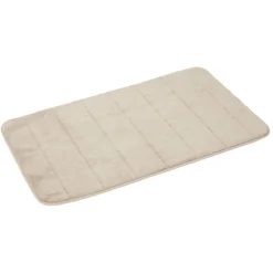 Tapis de salle de bain taupe à mémoire de forme