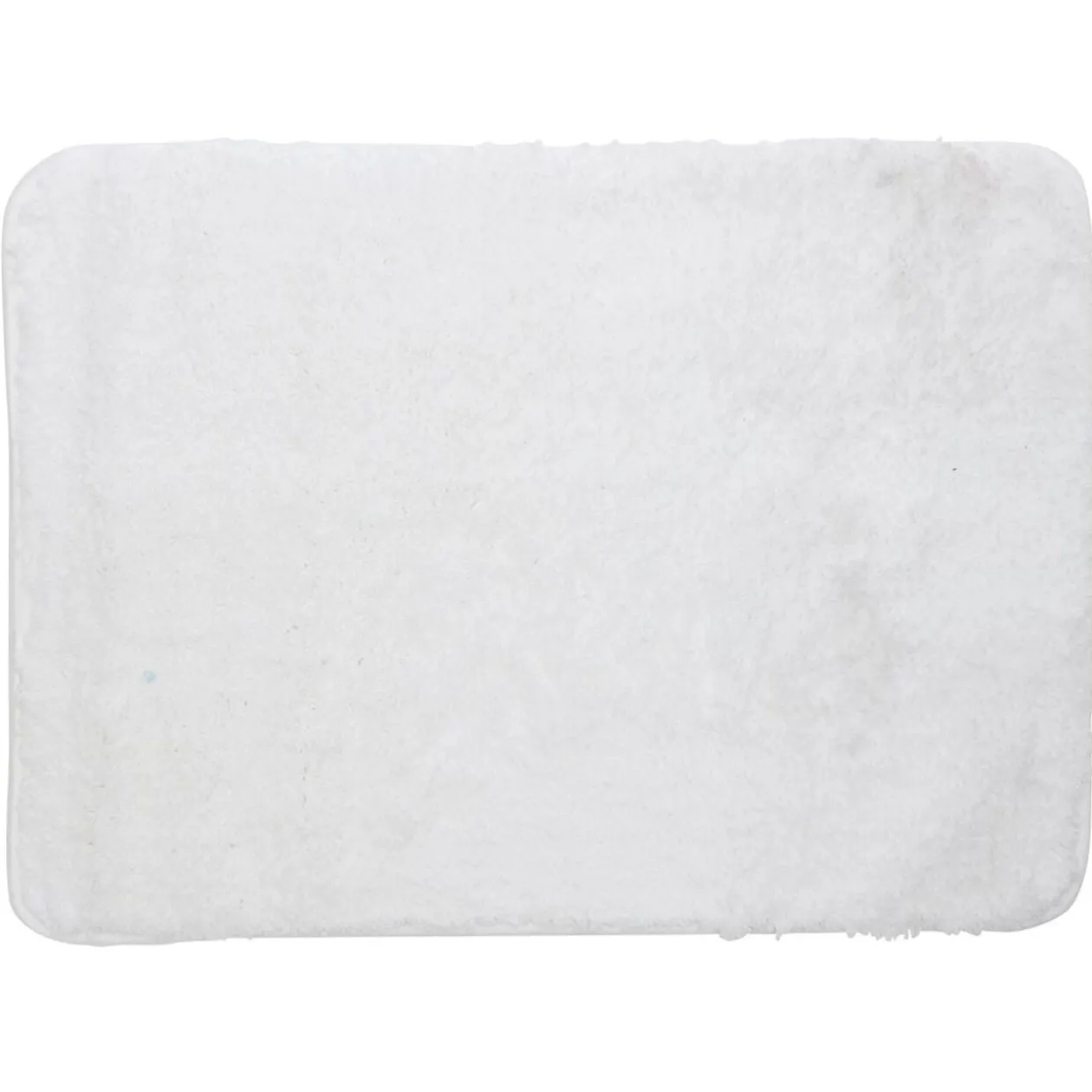 Tapis de salle de bain uni blanc 45x75 cm