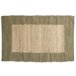 Tapis effet jute bord coton beige 100x150cm < Gifi New