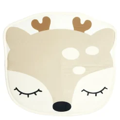 Tapis enfant antidérapant tête animal Ø50cm - 3 modèles