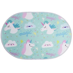 Tapis enfant licorne ou crocodile polyester 40x60cm - 2 modèles < Gifi Discount