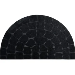 Tapis extérieur forme demi lune noir 74x44 cm < Gifi Best