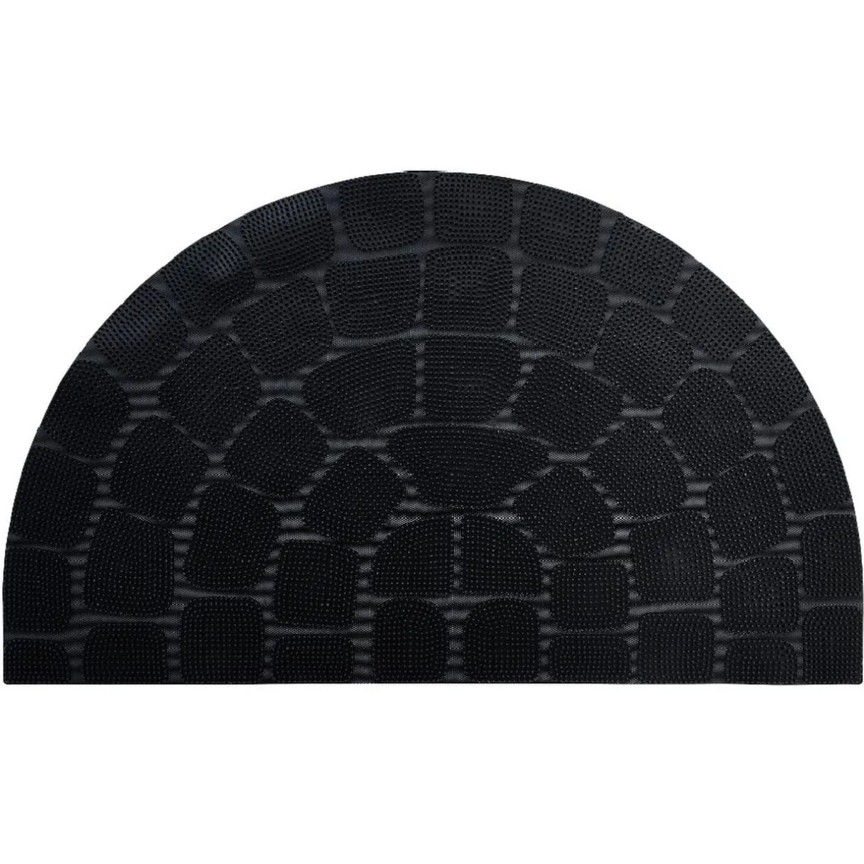 Tapis extérieur forme demi lune noir 74x44 cm < Gifi Best