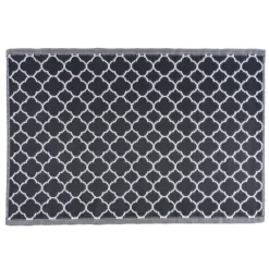 Tapis extérieur India motif chevron noir 120x180cm < Gifi Best