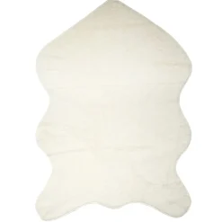 Tapis fausse fourrure blanc cassé 60x90cm < Gifi Online