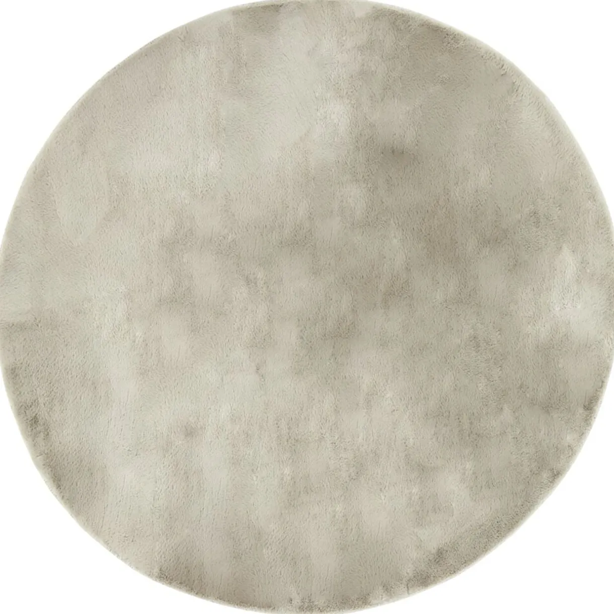 Tapis fausse fourrure marron taupe Ø80cm < Gifi Sale