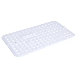Tapis fond de douche plastique perforé blanc 39x70cm