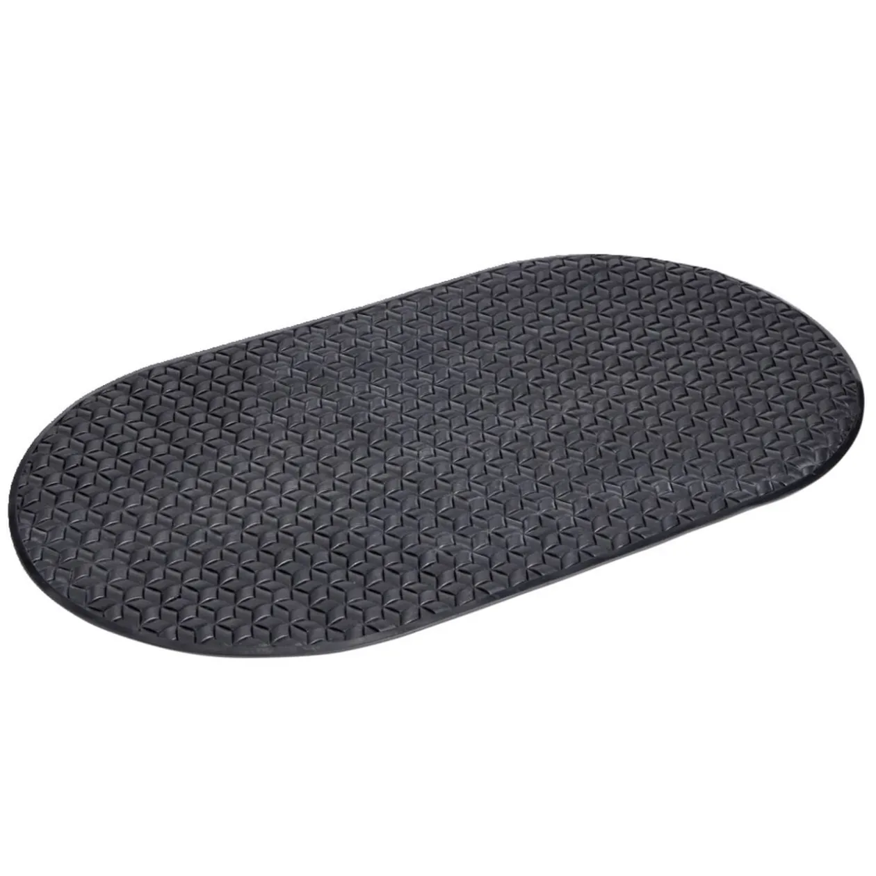 Tapis fond de douche plastique texturé noir 39x68cm