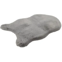 Tapis imitation fourrure gris 60x90cm