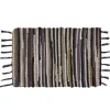 Tapis intérieur à franges rectangulaire rayures polycoton 50x70cm (3 modèles) < Gifi Hot