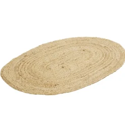 Tapis ovale en jute marron 120x170cm