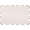 Tapis rectangulaire contour vague Wavy polyester rose 80x120cm