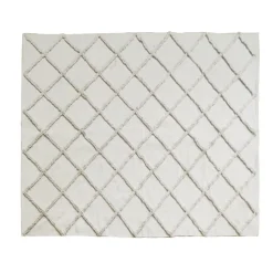 Tapis rectangulaire coton tufté beige 120x170 cm