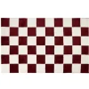 Tapis rectangulaire damier polyester 114x190cm (2 modèles beige ou rouge) < Gifi New