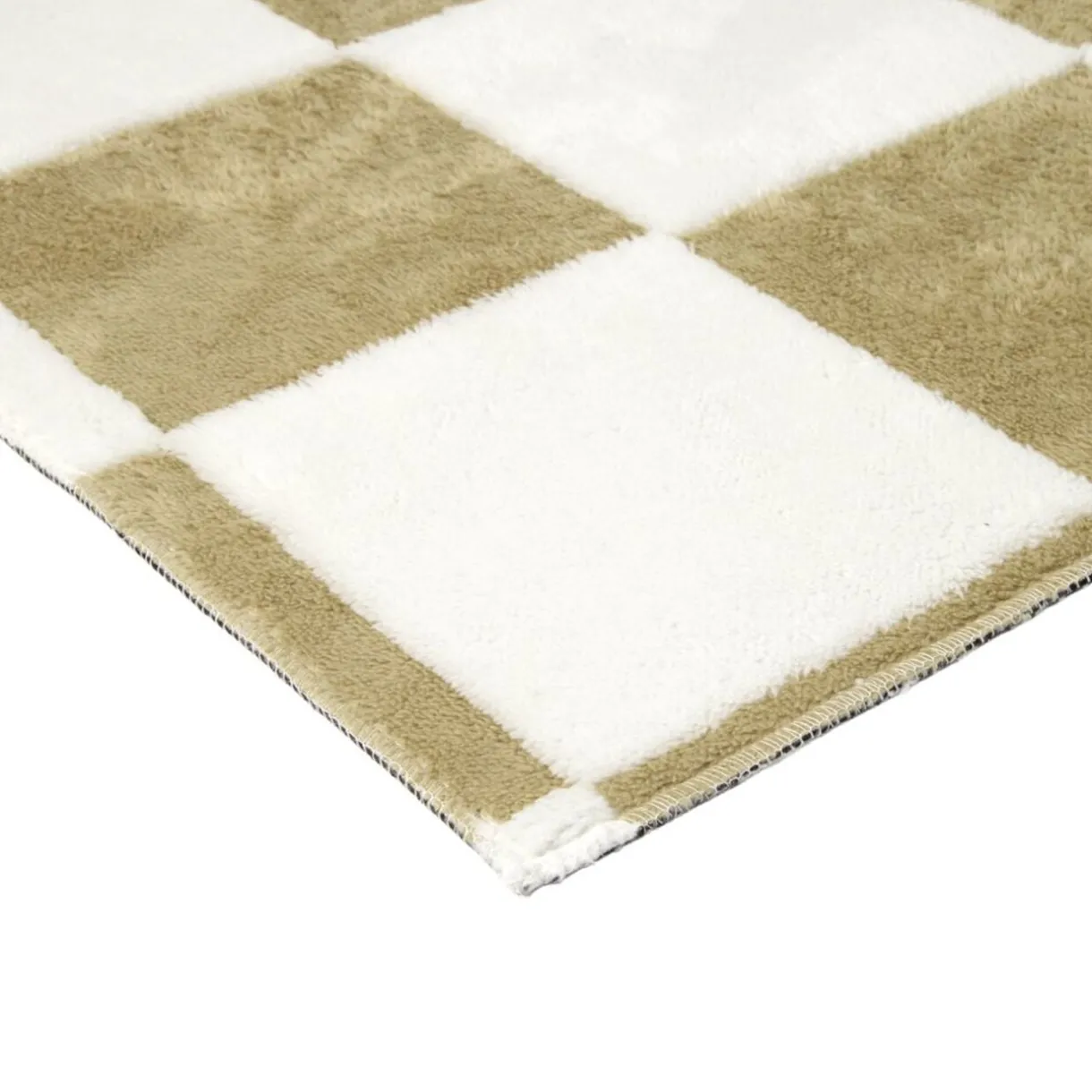 Tapis rectangulaire damier polyester 57x95cm (2 modèles rouge ou beige) < Gifi Hot
