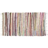 Tapis rectangulaire déco chindi rayures multicolores 70x140cm