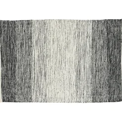 Tapis rectangulaire dégradé rayure blanche et noire < Gifi Sale