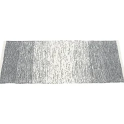 Tapis rectangulaire dégradé rayure blanche et bleue
