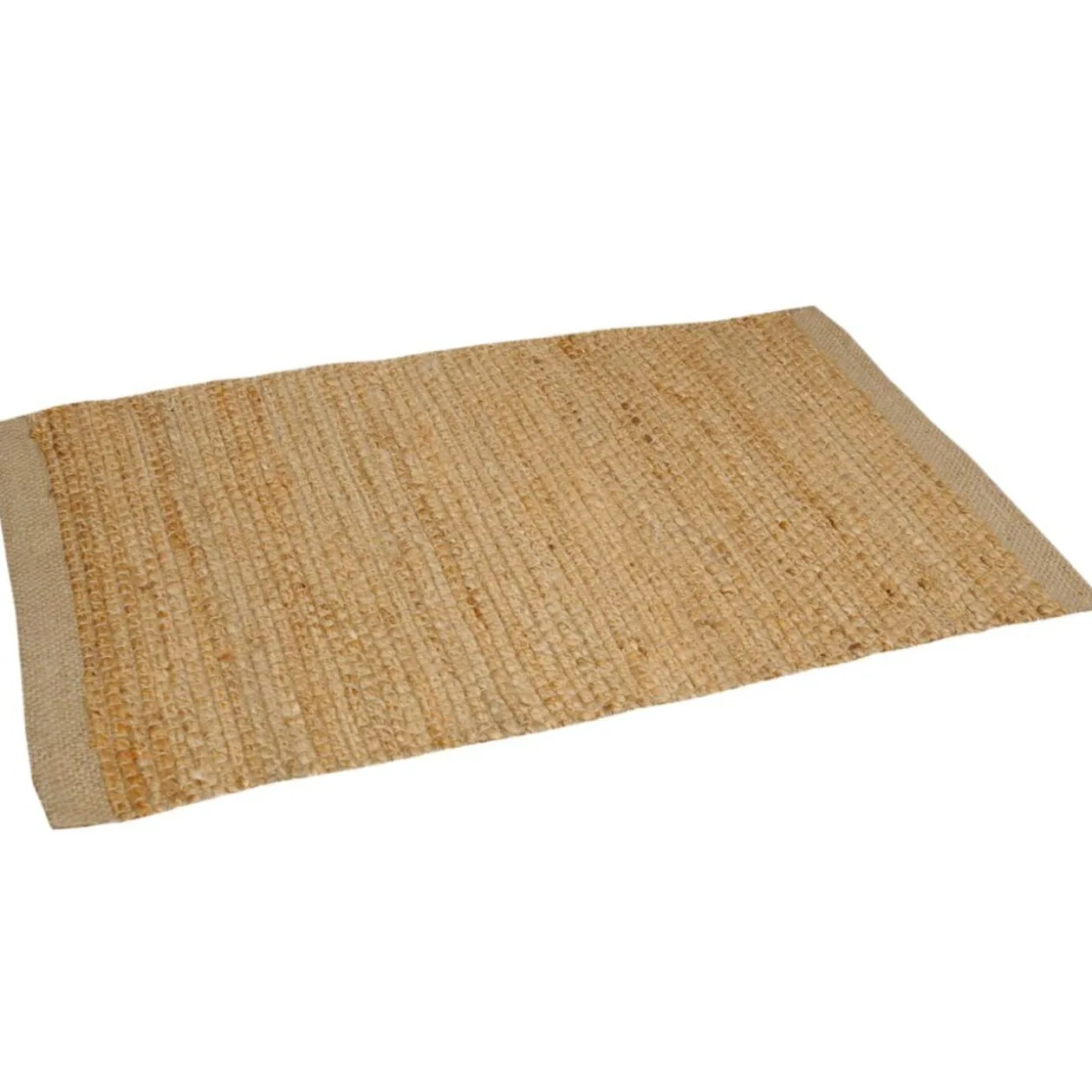 Tapis rectangulaire en jute et coton 60x90cm