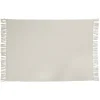 Tapis rectangulaire à franges en fibres couleur unie 120x180cm (3 modèles)
