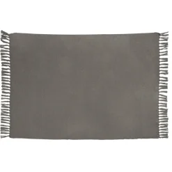 Tapis rectangulaire à franges en fibres couleur unie 120x180cm (3 modèles)