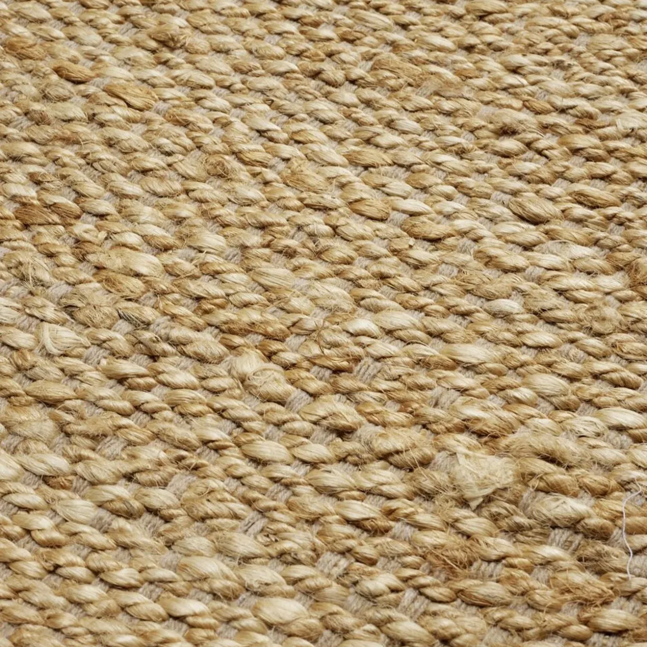 Tapis rectangulaire à franges en jute et coton marron 60x180cm